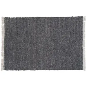 PARIS PRIX Tapis déco en laine betina 300x400cm gris