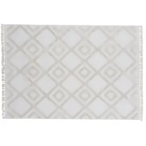 Comparateur de prix : Venture Home Towa Tapis en Polyester Blanc 160 x 230 cm