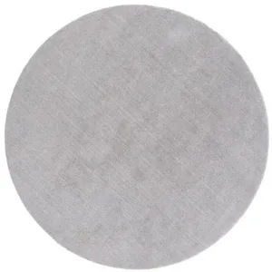 Tapis déco rond en laine ulla 200cm gris clair