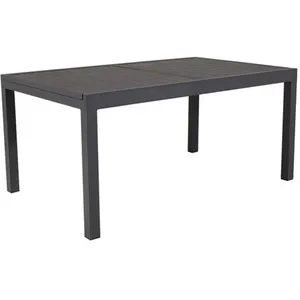 Comparateur de prix : PARIS PRIX Marbella table de salle à manger avec extension supplémentaire, 160, 240 cm, noir, noir.