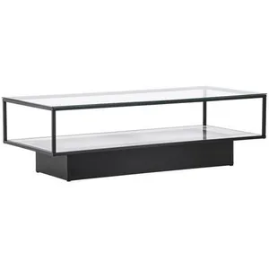 Comparateur de prix : JARDINDECO Furniture Fashion - Table basse en verre et acier Maglehem