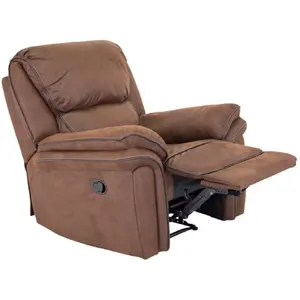 EBUY24 Saranda fauteuil , Recliner avec repose-pieds marron.