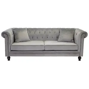 Velvet canapé 3 places en velours gris clair. pas cher