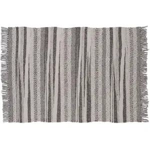 Comparateur de prix : Venture Home Alwar Wool Carpet   170 x 240 cm   Gris foncé