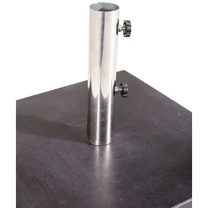 Hioshop Pied de parasol en granite stathera 50cm gris foncé pas cher