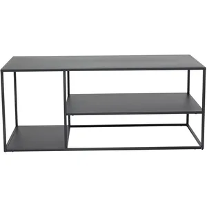 Staal Table d'angle avec plateau 120x50 cm, noir. pas cher
