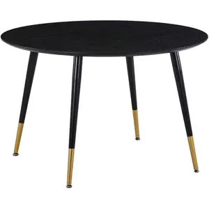 Venture Home - Table ronde en mdf et acier Dipp 115 cm pas cher