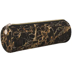 GaxfjRu Étui en cuir avec fermeture éclair pour stylos à bille, roller GaxfjRu Étui en cuir avec fermeture éclair pour stylos à bille, roller