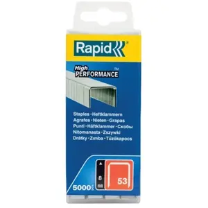 RAPID 5000 agrafes n°53 Rapid Agraf 8mm pas cher