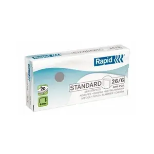Comparateur de prix : RAPID Boîte de 5000 Agrafes 26/6mm Standard