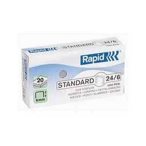 Comparateur de prix : Rpid Agrafes - RAPID - 24/6 - Galvanisé - Boîte de 1000 pièces - Mixte
