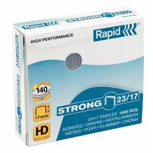 Comparateur de prix : Rapid boîte de 1000 agrafes 23/17mm strong
