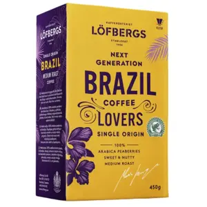 Café moulu Löfbergs Brazil Single Origin Rainforest Alliance, 450 g
