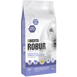 Bozita Robur Sensitive Single Protein agneau, riz pour chien - 12 kg pas cher