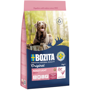 Comparateur de prix : Bozita Nourriture Pour Chiens Original Adult Light Poulet 3kg