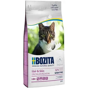 10kg Bozita Hair & Skin sans blé - Croquettes pour chat pas cher