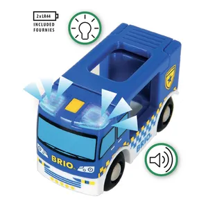 Comparateur de prix : BRIO® WORLD Figurine camion de police, son et lumière 33825