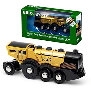 Comparateur de prix : BRIO® WORLD Figurine locomotive dorée à piles sons lumières circuit de train...