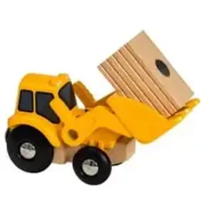 BRIO® WORLD Pelleteuse enfant, charge magnétique bois jaune 33436 pas cher
