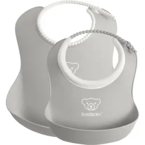 BabyBjörn Ensemble Bavoirs, lot de 2 - Gris pas cher