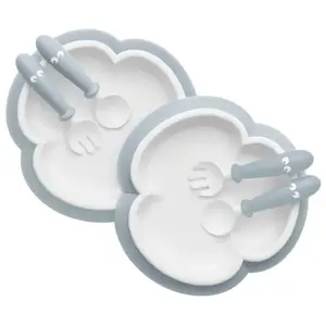 BabyBjörn Coffret Assiettes Et Couverts Bébé Bleu Pastel BabybjornVendu paramazon