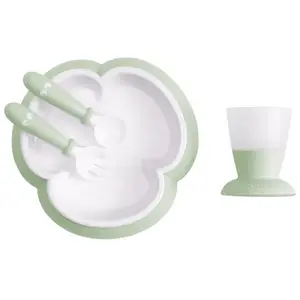 BabyBjörn Coffret Repas : Assiette, Couverts Et Verre Bébé Vert Pastel BabybjornVendu paramazon