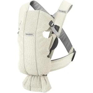 BabyBjörn Porte-bébé Mini - Crème / Mesh 3D pas cher