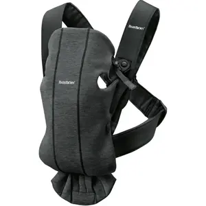 Comparateur de prix : BabyBjörn Porte-bébé Mini, Jersey 3D, Gris charbon