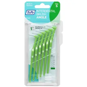 Comparateur de prix : Brossettes interdentaires - TePe - Angle - 0.8mm ISO 5 - 6 pièces - Vert