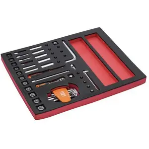 Bahco Jeu de cliquets et douilles 1/4", module mousse 2/3 Fit&Go - 44 pcsVendu paramazon