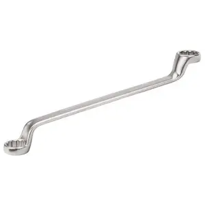 BAHCO Clé polygonale double longue, coudée, métrique, finition chromée