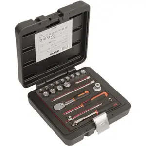 Comparateur de prix : Bahco Jeu Douilles 1/4 6 Pans Et Cliquet/adaptateur 21 PiÃ¨ces"