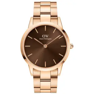 Daniel Wellington Daniel Wellington Montre Iconic Link Amber 40mm Or Rose pas cher