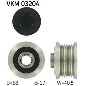 Poulie roue libre, alternateur VKM 03204 SKF VKM03204 pas cher
