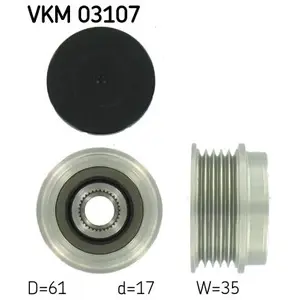 Comparateur de prix : SKF Poulie roue libre, alternateur, par ex. pour VW, Skoda, Audi