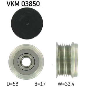 Comparateur de prix : SKF Poulie roue libre, alternateur pour PORSCHE: 911, Boxster (Ref: VKM 03850)