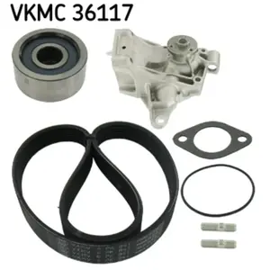 SKF VKMC 36117 Pompe à eau + kit de courroie trapézoïdale à nervures