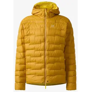 Veste à capuche Haglöfs ROC Flash Down jaune moutarde - S pas cher