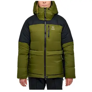 Haglöfs Riksgränsen Down 800 Hood Women - Doudoune femme Olive Green / True Black M