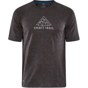 Craft ADV Trail Wool Maillot De Course Hommes - Gris Foncé, Taille M pas cher