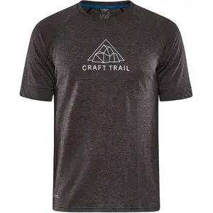 Craft ADV Trail Wool Maillot De Course Hommes - Gris Foncé, Taille L pas cher