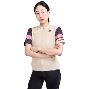 Maillot Craft Core Endur Logo manche courte beige femme - MVendu parbikeinn