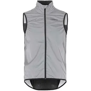 Craft - ADV Essence Lumen Wind Vest - Gilet vélo homme Silver Reflective / Black - S pas cher