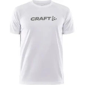 Craft Core Essence Logo Tee Maillot De Course Hommes - Blanc, Taille M pas cher
