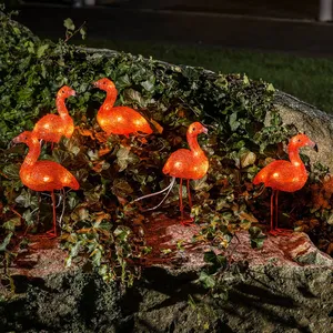 Konstsmide Season Lampe décorative LED Flamingo en lot de 5Vendu parluminaire