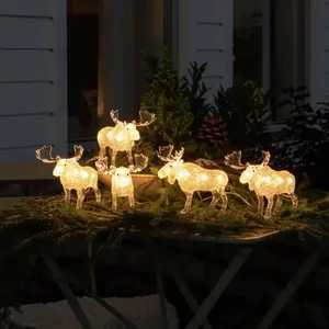 Konstsmide Christmas Lampe décorative LED cinq élans pour l’extérieur pas cher