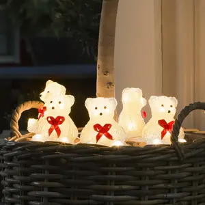 Konstsmide Season Figurine LED Ours, kit de 5 en chaîne
