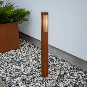 Konstsmide Bornes lumineuses Pistoia, couleur rouille, hauteur 95 cm, ...
