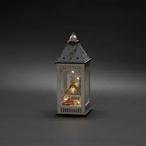 Comparateur de prix : Konstsmide Christmas Lanterne déco LED avec maison et père Noël