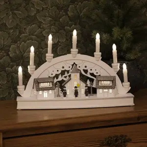 Konstsmide Christmas Arc lumineux LED Maisons à 7 lampes, blanc